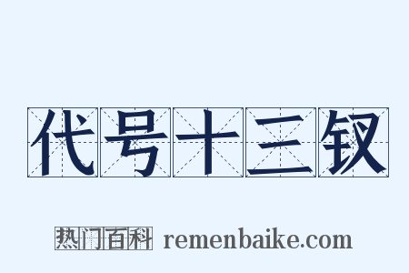 代号十三钗是什么意思的图片